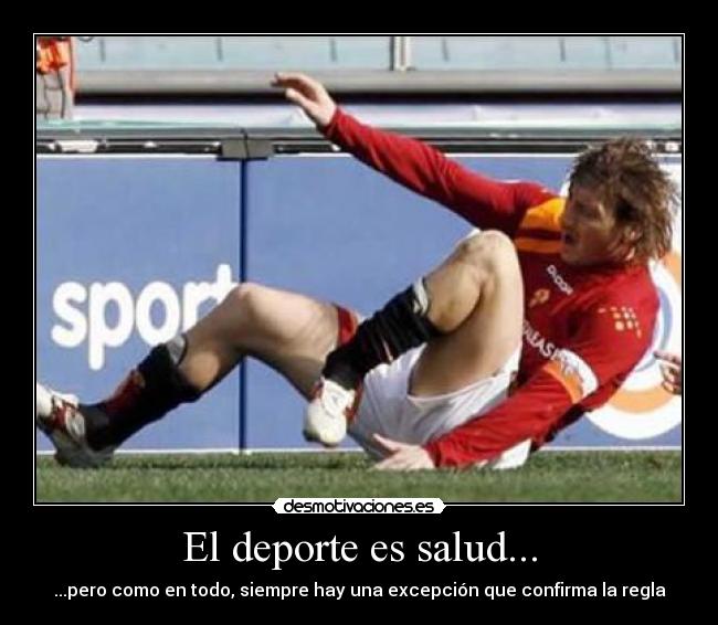El deporte es salud... - ...pero como en todo, siempre hay una excepción que confirma la regla
