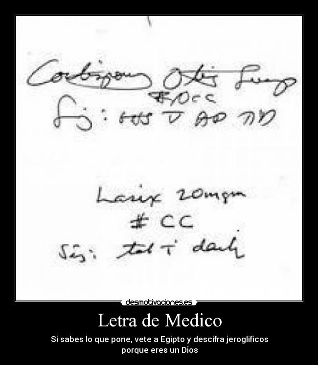 Letra de Medico - 