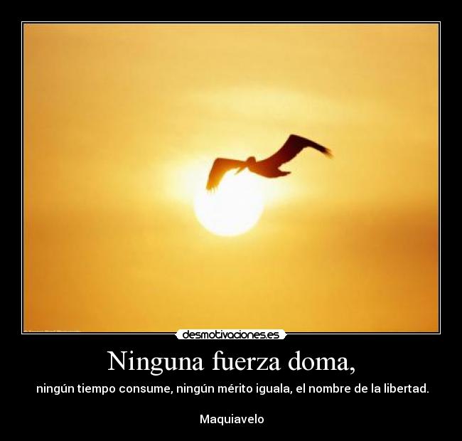 Ninguna fuerza doma, - 