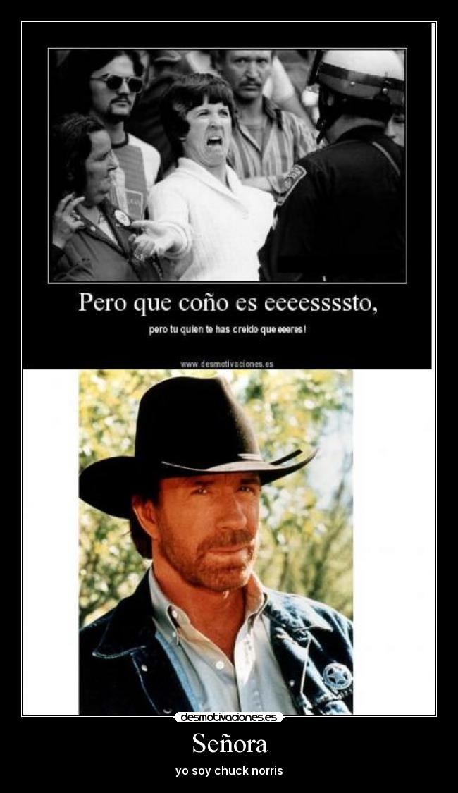 carteles chuck norris senora desmotivaciones