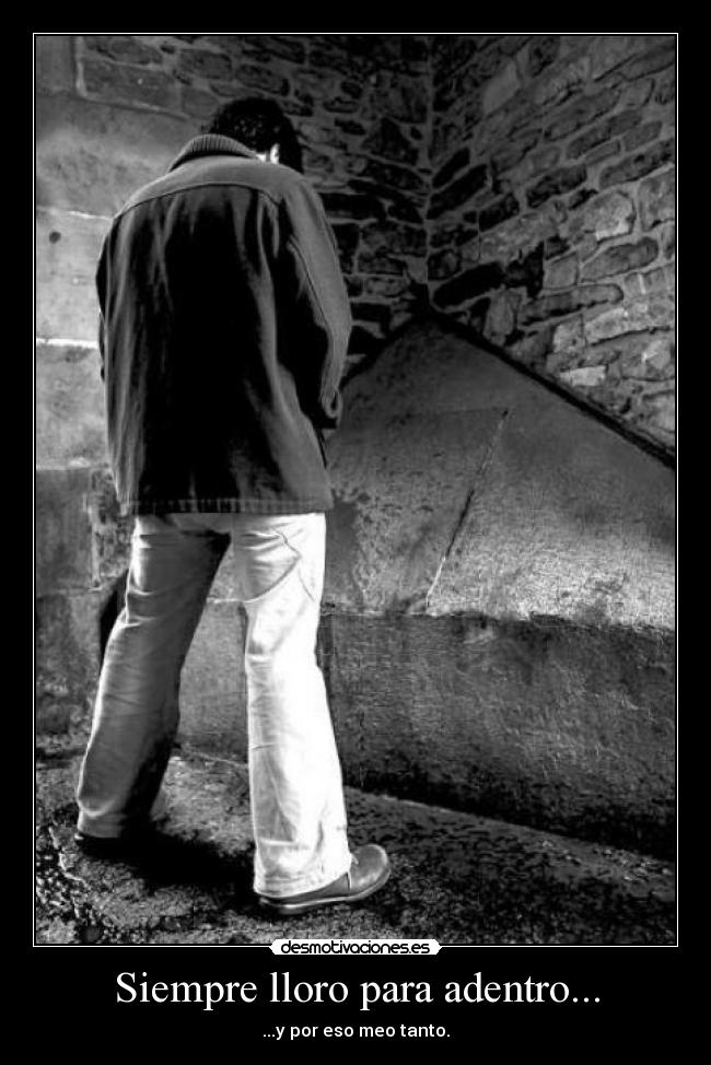 carteles siempre lloro para adentro desmotivaciones