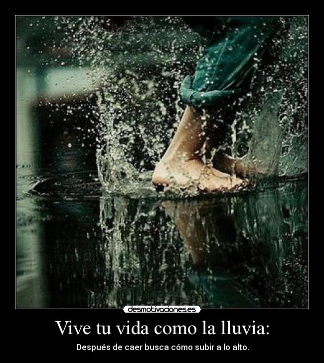 carteles vida lluvia desmotivaciones