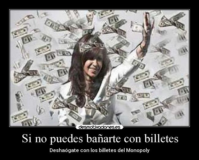 Si no puedes bañarte con billetes - Deshaógate con los billetes del Monopoly