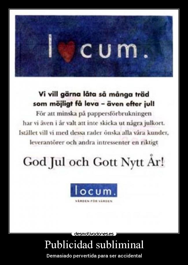 Publicidad subliminal - Demasiado pervertida para ser accidental