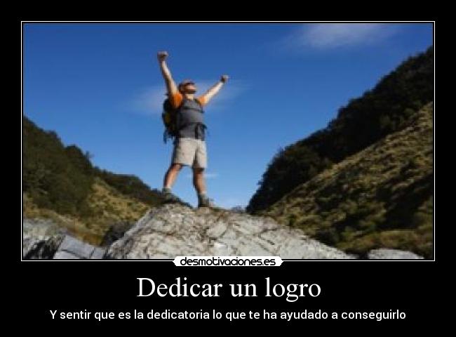 Dedicar un logro - 