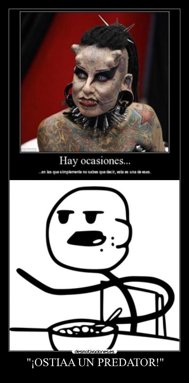 carteles ostia predator desmotivaciones