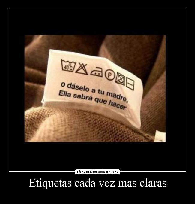 Etiquetas cada vez mas claras - 