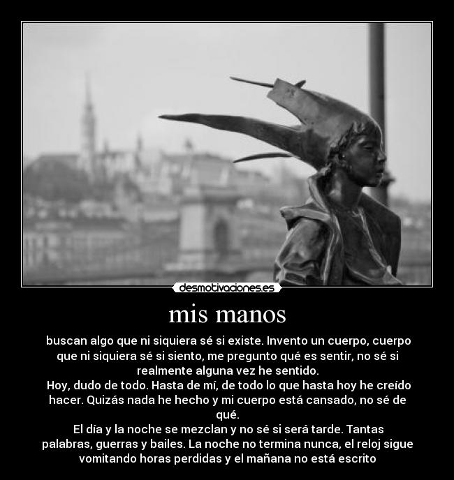 mis manos -
