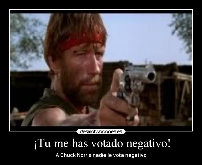 ¡Tu me has votado negativo! -