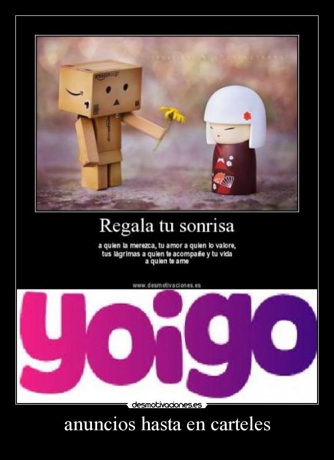 anuncios hasta en carteles -