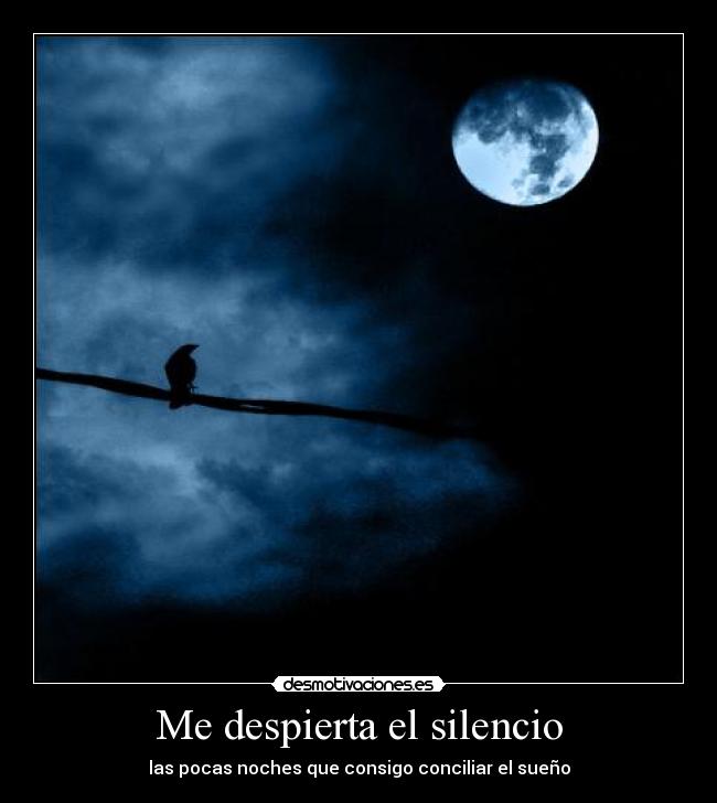 Me despierta el silencio -