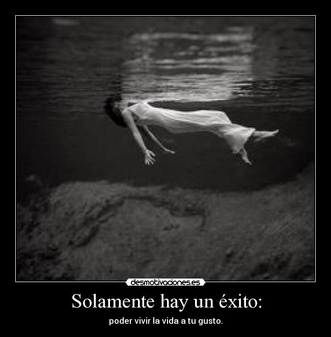 Solamente hay un éxito: -