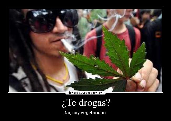 ¿Te drogas? -