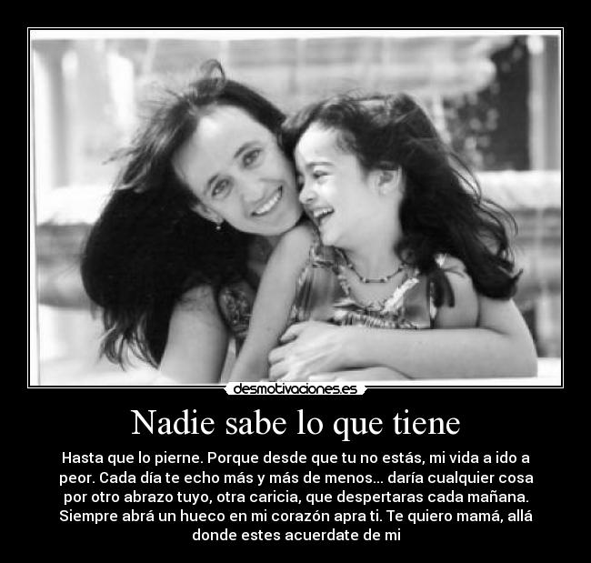 Nadie sabe lo que tiene - 