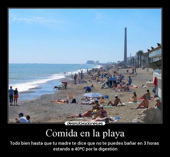 Comida en la playa -