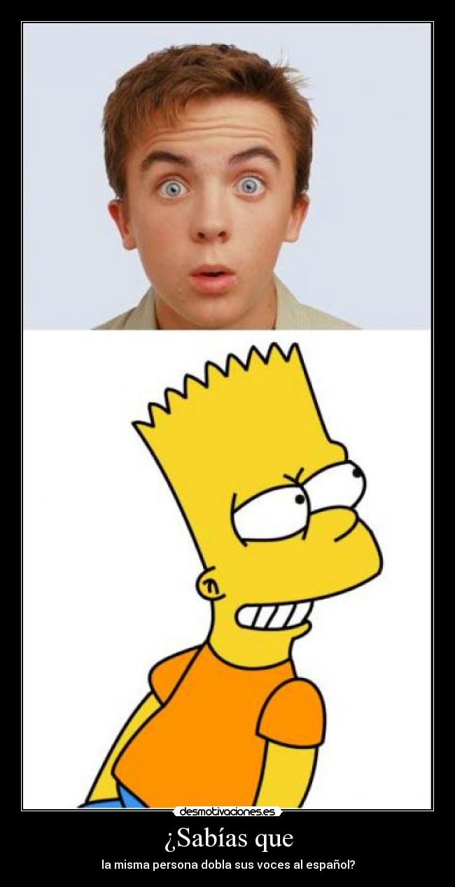 ¿Sabías que - la misma persona dobla sus voces al español?