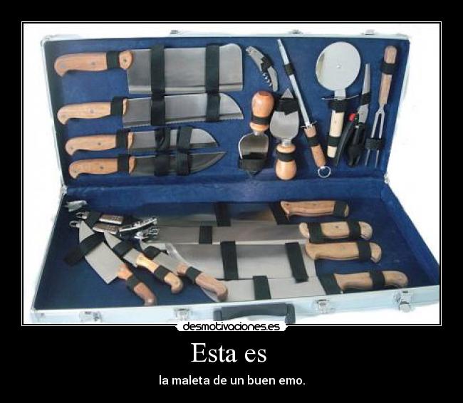 Esta es - la maleta de un buen emo.