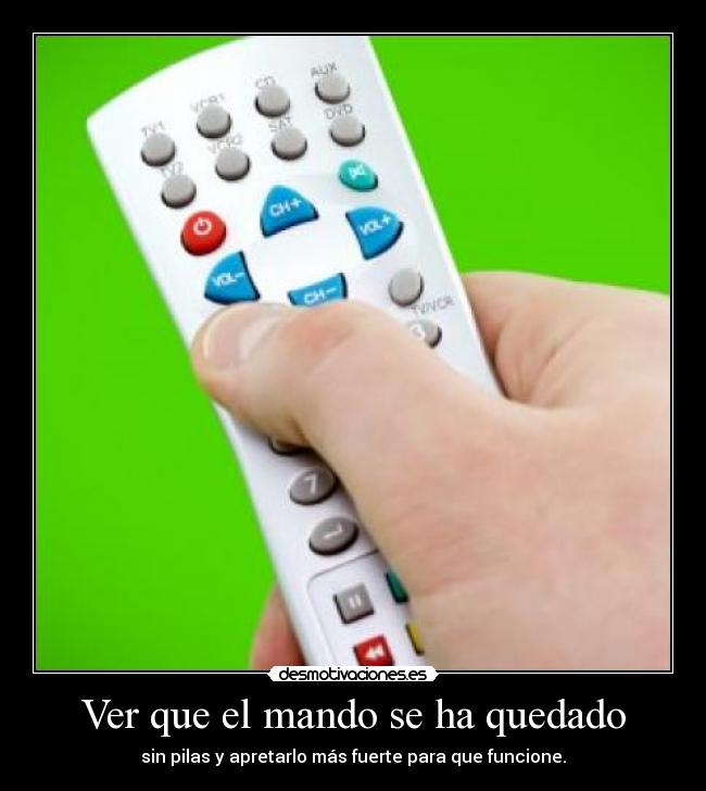 Ver que el mando se ha quedado -