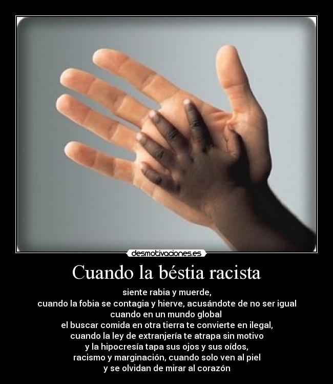 Cuando la béstia racista -