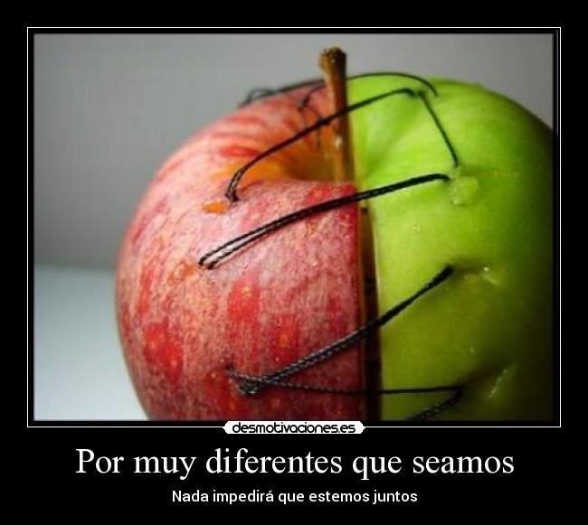 Por muy diferentes que seamos - Nada impedirá que estemos juntos