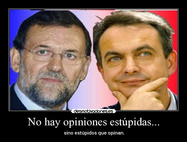 No hay opiniones estúpidas... -