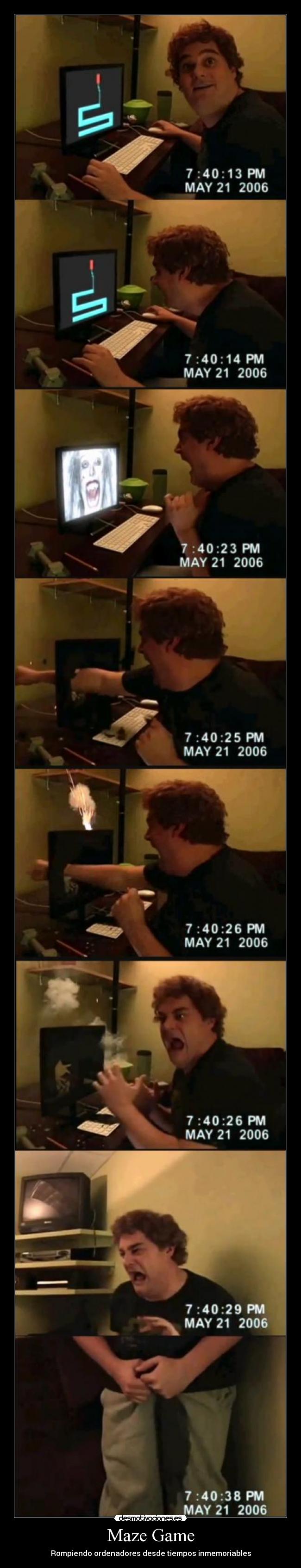 carteles tio gordo pega ordenador maze game desmotivaciones