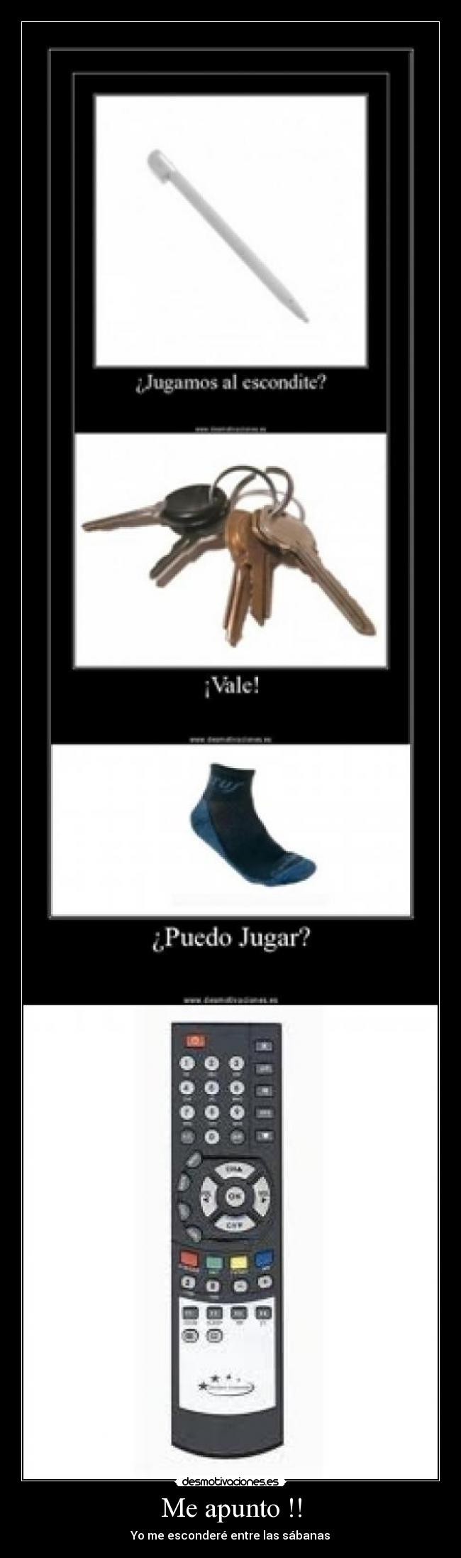 Me apunto !! - Yo me esconderé entre las sábanas