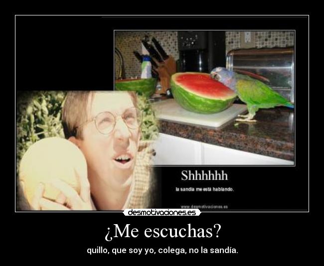 ¿Me escuchas? -