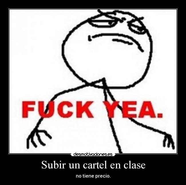 Subir un cartel en clase - 