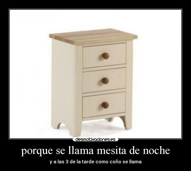 porque se llama mesita de noche -
