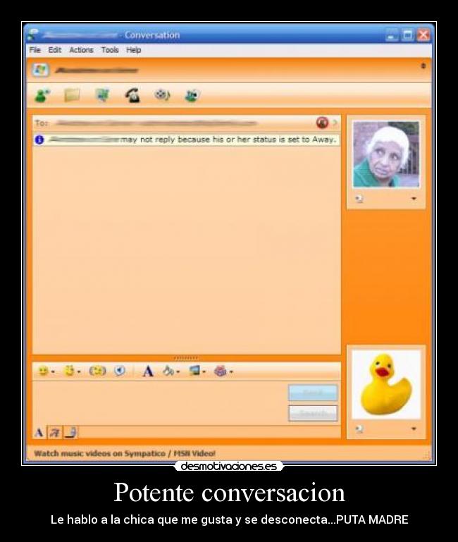 Potente conversacion - Le hablo a la chica que me gusta y se desconecta...PUTA MADRE