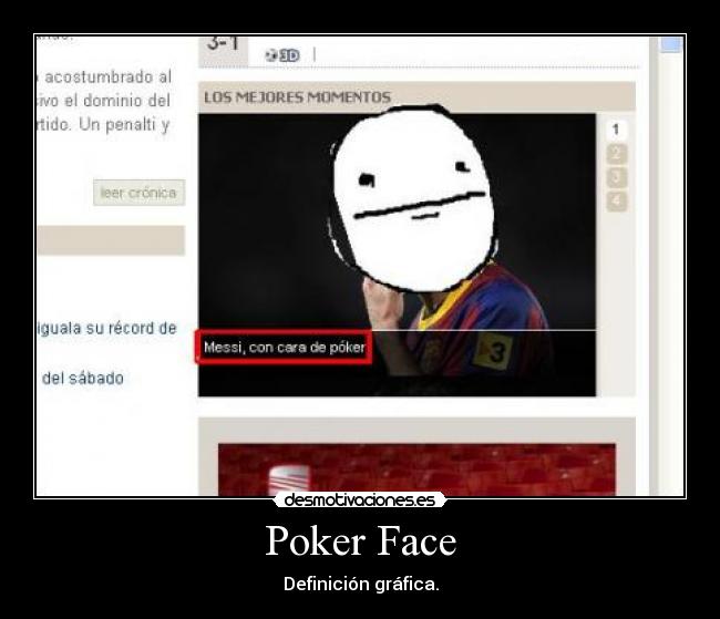 Poker Face - Definición gráfica.