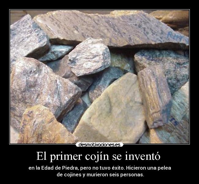 El primer cojín se inventó  - 
