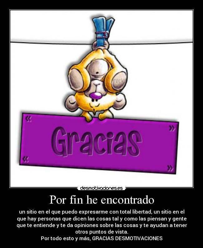 Por fin he encontrado -