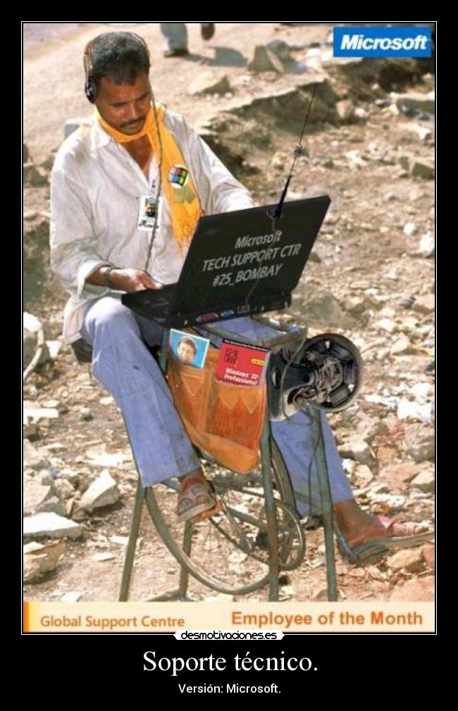Soporte técnico. - Versión: Microsoft.