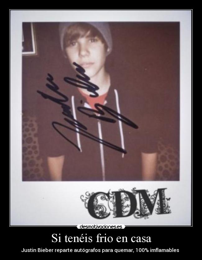 Si tenéis frio en casa -