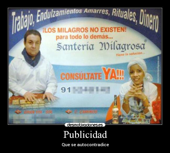 Publicidad - Que se autocontradice