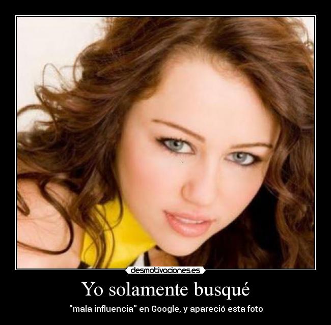 Yo solamente busqué - mala influencia en Google, y apareció esta foto