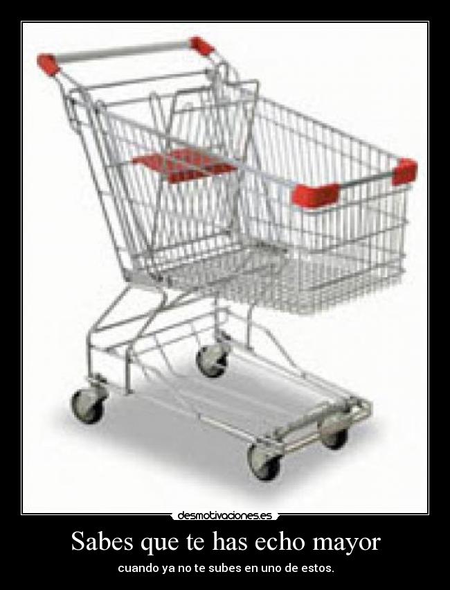 Sabes que te has echo mayor - cuando ya no te subes en uno de estos.