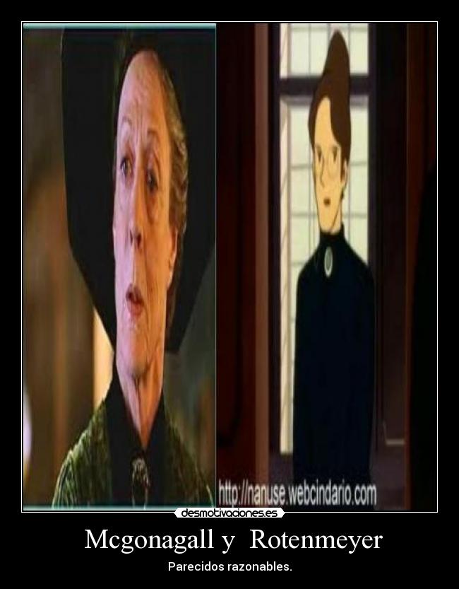 Mcgonagall y Rotenmeyer - Parecidos razonables.