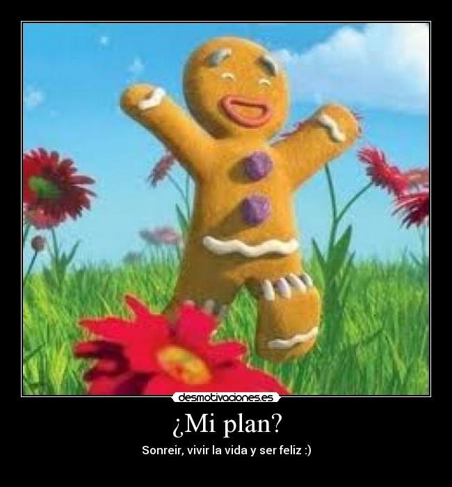 ¿Mi plan? - Sonreir, vivir la vida y ser feliz :)
