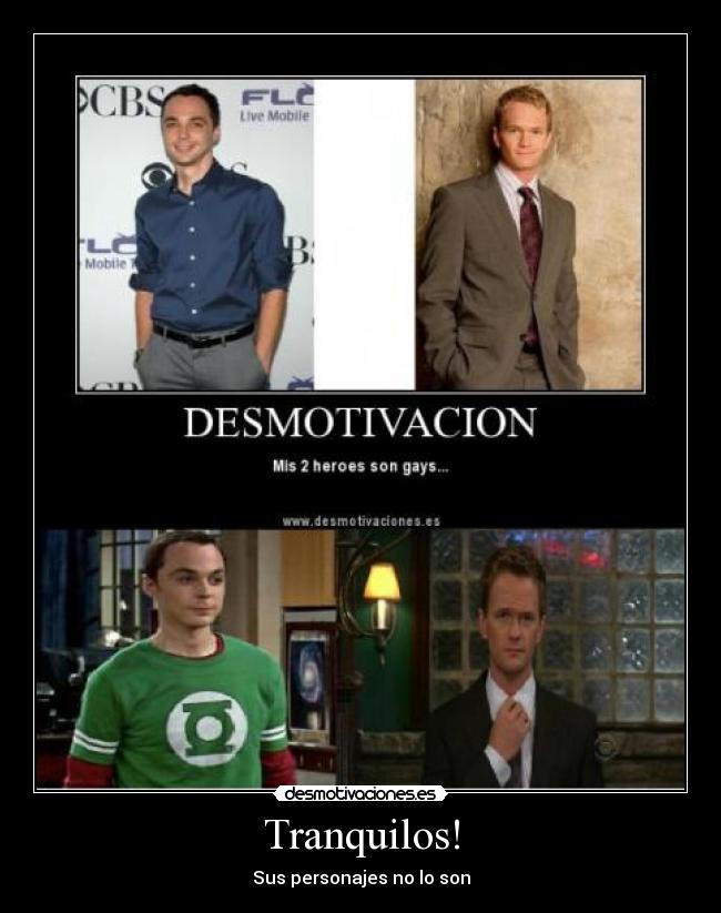 Tranquilos! - Sus personajes no lo son