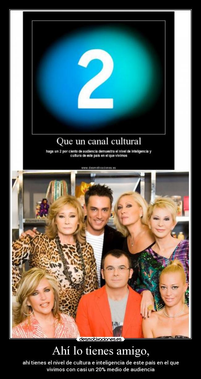 Ahí lo tienes amigo, -