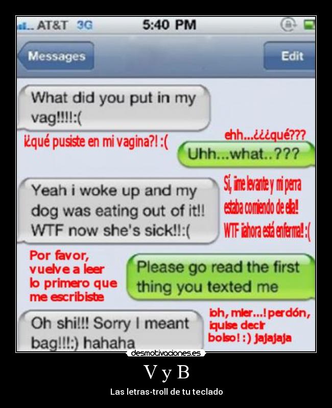 V y B - Las letras-troll de tu teclado