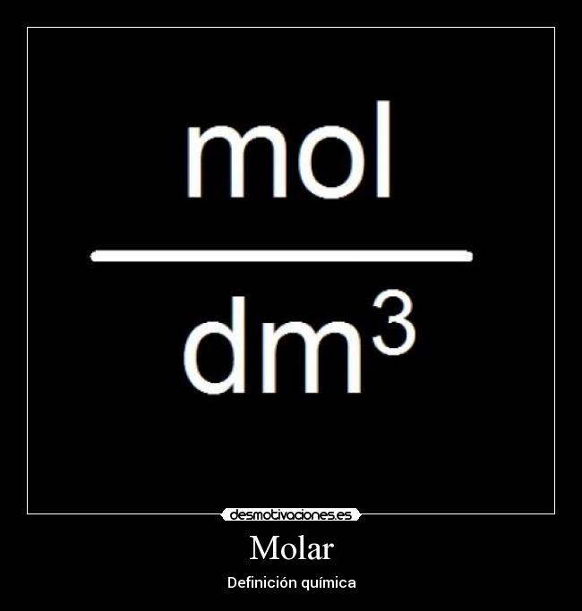 Molar - Definición química