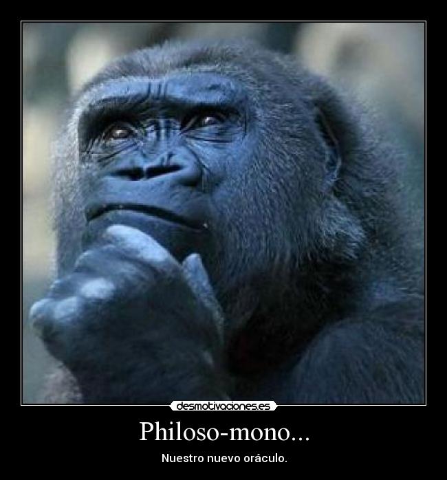 Philoso-mono... - Nuestro nuevo oráculo.