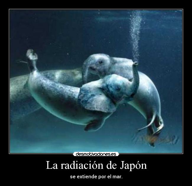 La radiación de Japón - se extiende por el mar.