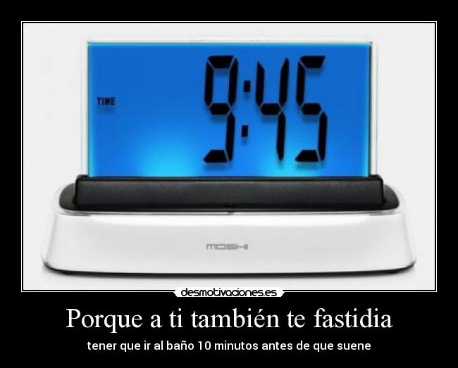 Porque a ti también te fastidia -