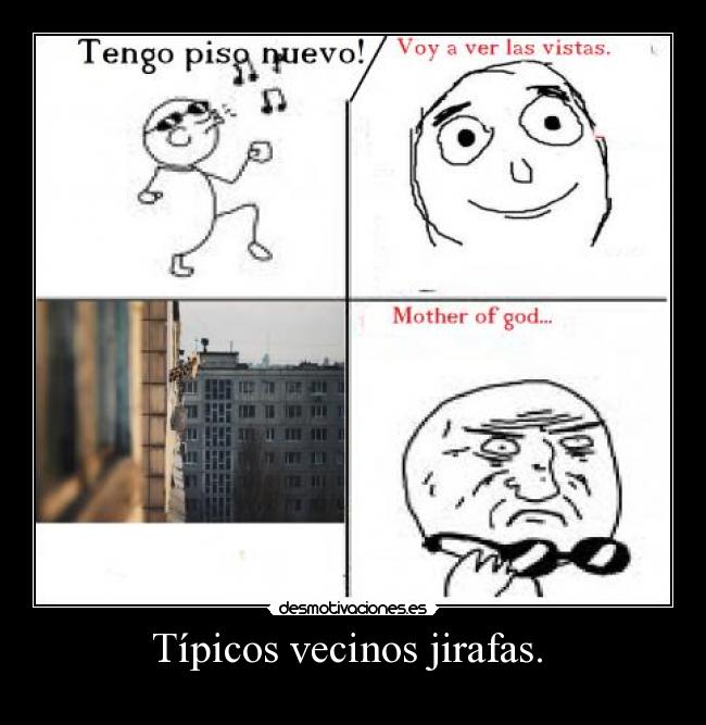 Típicos vecinos jirafas. -