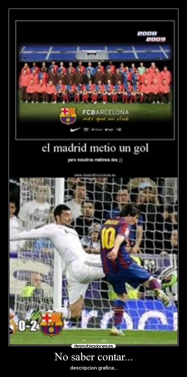 No saber contar... - descripcion grafica...